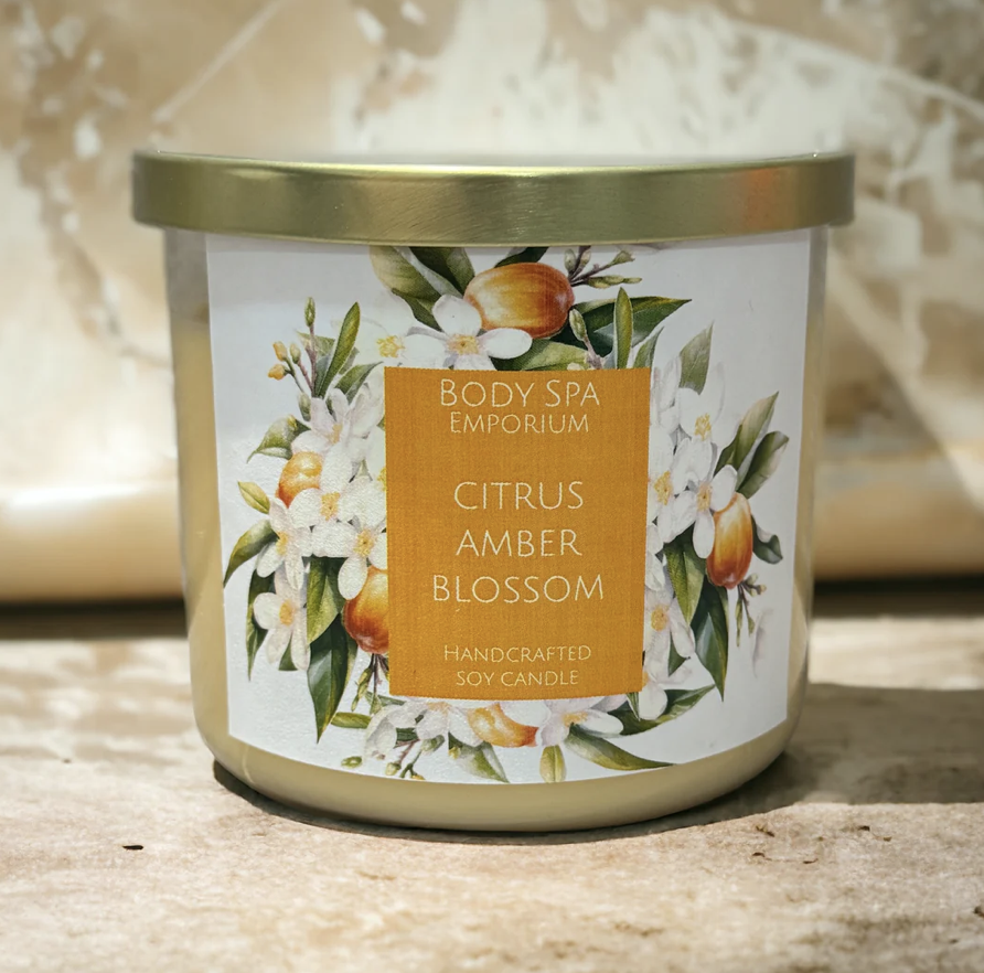 Citrus Amber Blossom 3 Wick Candle