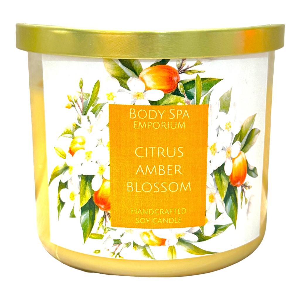 Citrus Amber Blossom 3 Wick Candle
