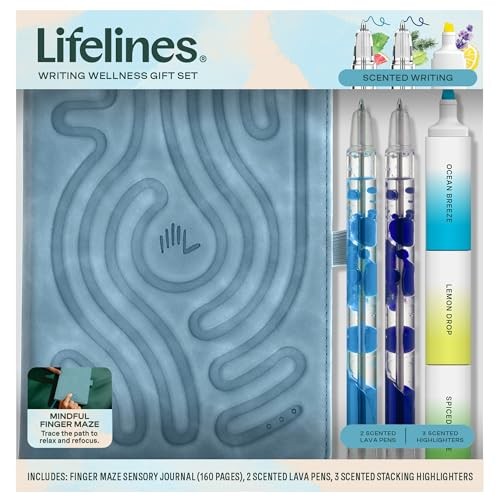 Lifelines Writing Journal Wellness Gift Set - Blue