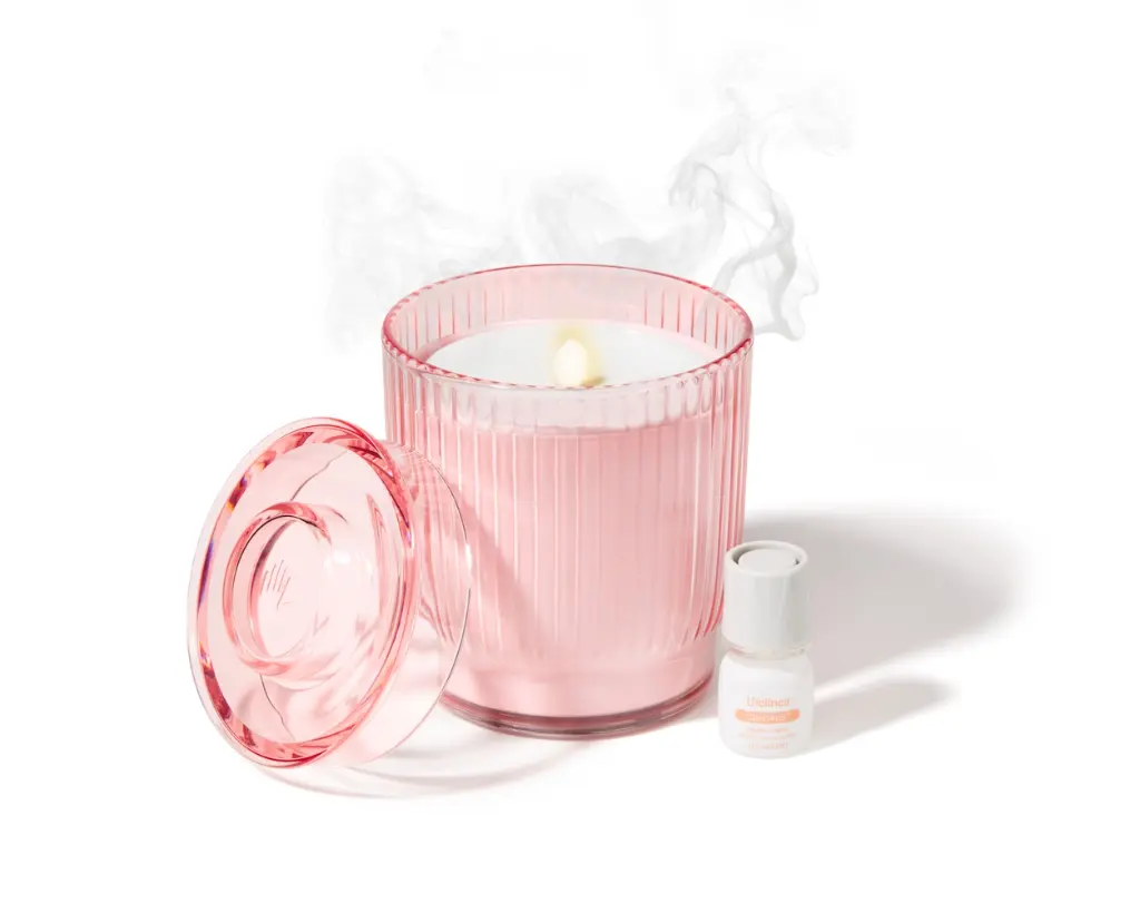 Flameless Candle Diffuser- Pink with Very Vanilla Clickwick